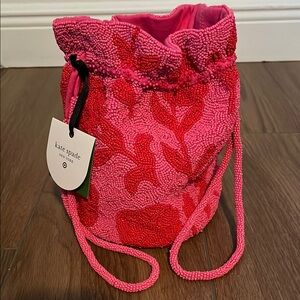 Kate Spade x Target Pink and Red Beaded Bag